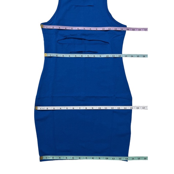 Urban Outfitters Slashed Mini Dress Blue XS - Picture 7 of 12